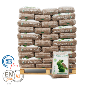 Bioforestal | Pellet Certificado ENplus A1 y DINplus | Palet 70 Sacos