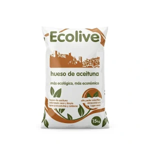 Ecolive | Hueso de aceituna certificado | Palet 77 sacos